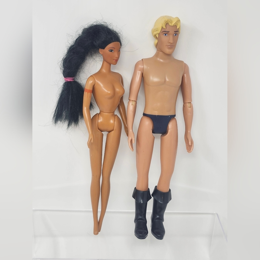 Vintage Disney Barbie Doll Pocahontas & John Smith